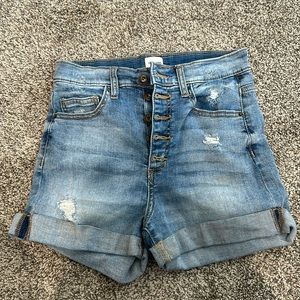 Sneak peek Jean button up shorts